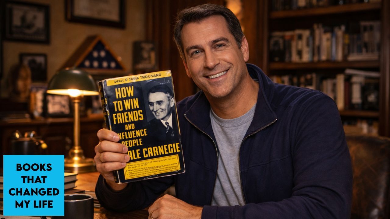 Rob Riggle discussing How to Win Friends and Influence People by Dale Carnegie