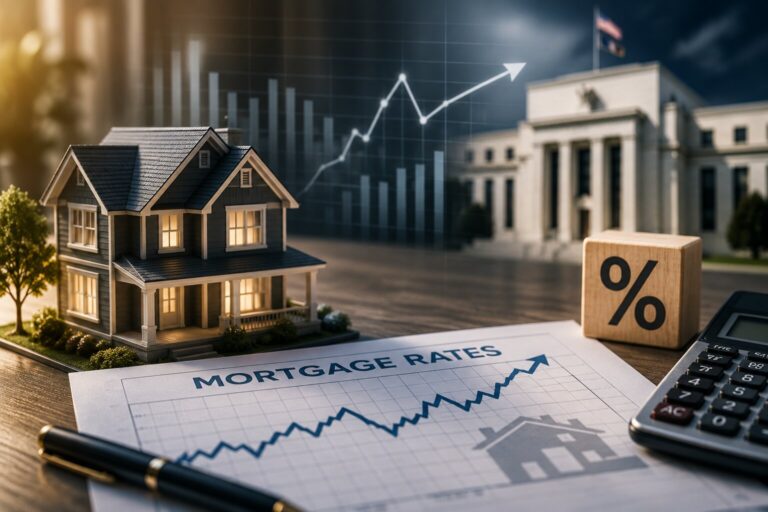homebuyer reviewing mortgage rate lock options amid rising interest rates after Fed meeting
